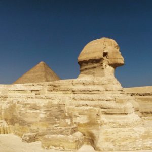Sphinx and Pyramid at Giza
