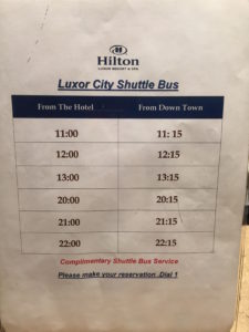 Hilton Luxor Shuttle Schedule