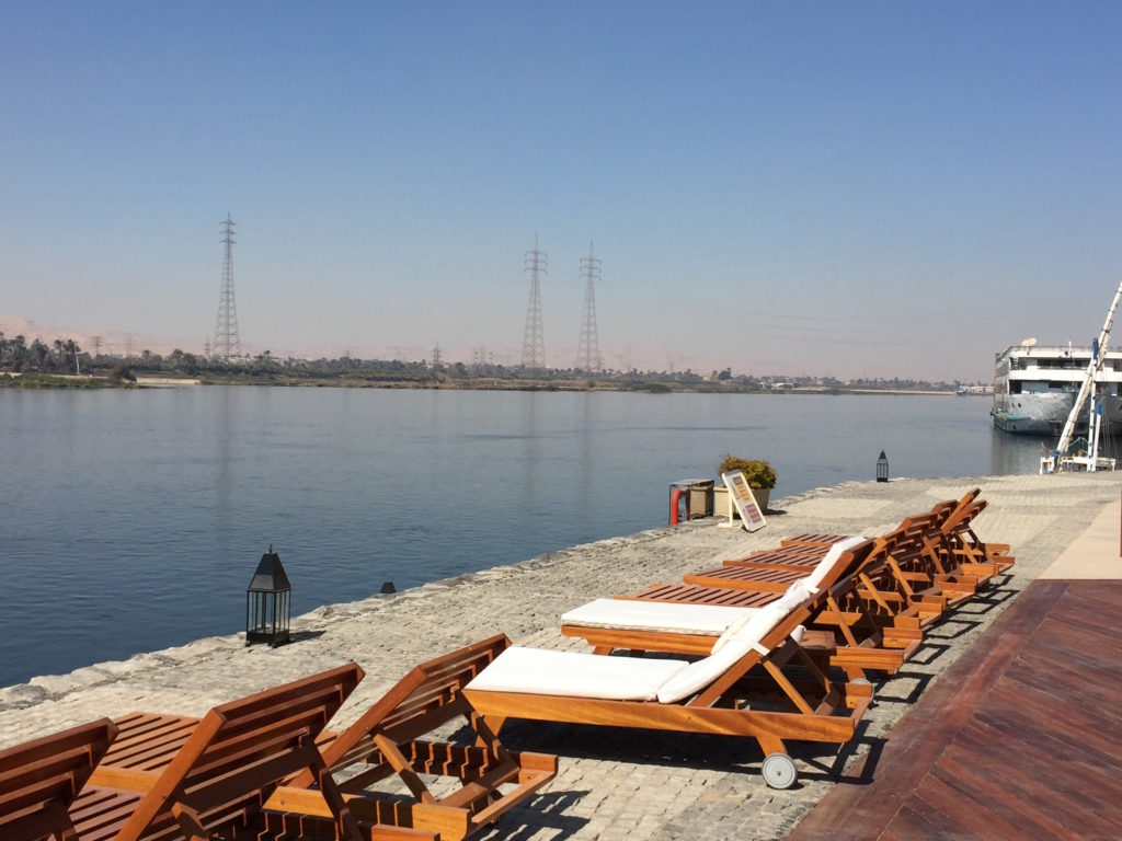 Chaise Lounges facing the Nile River