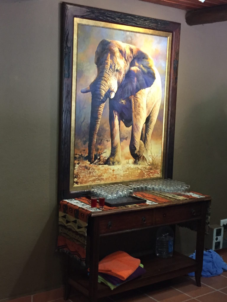 Elephant painting in the lobby