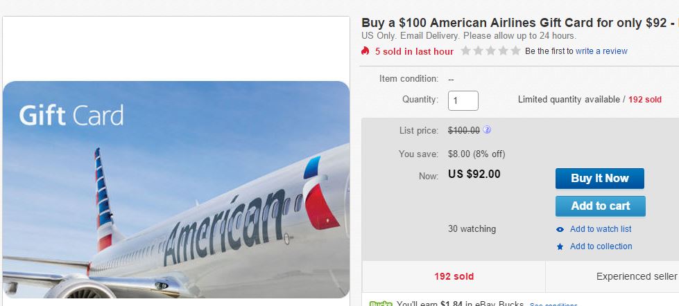 American eBay sale