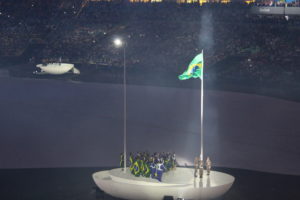 Raising the Brazilian Flag