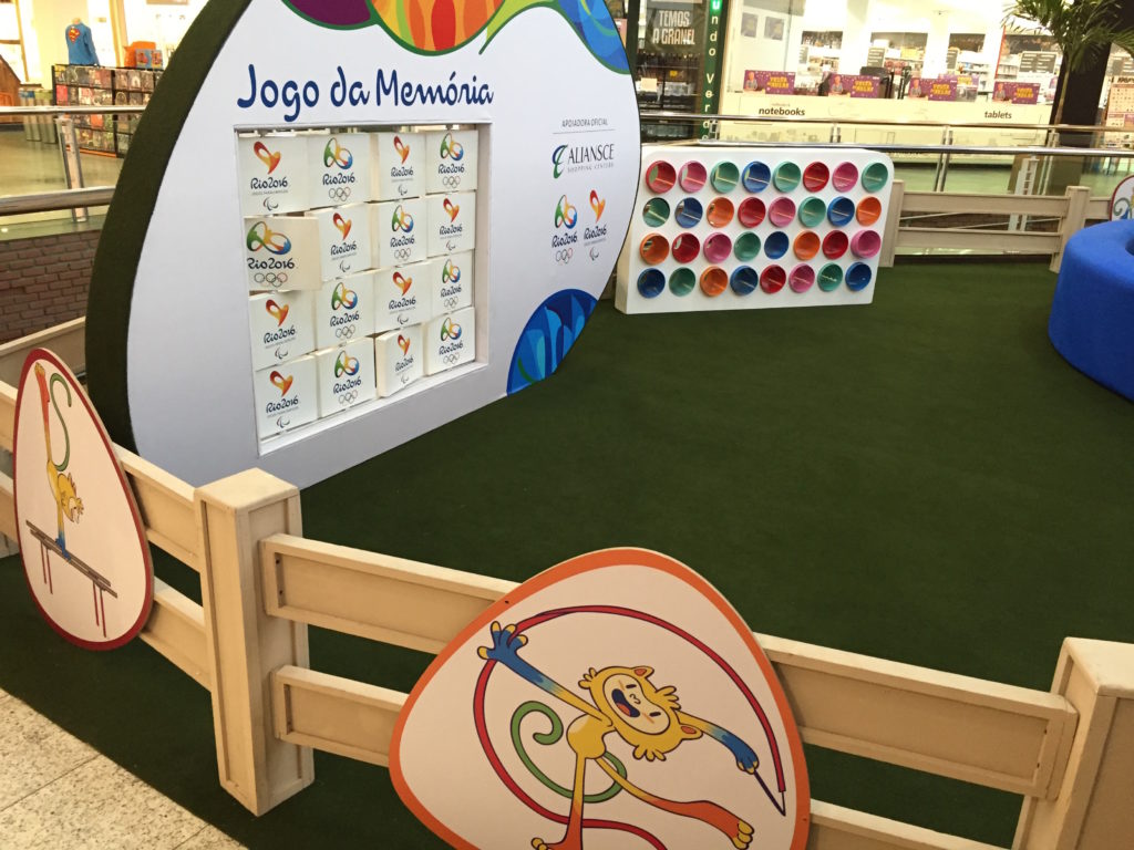 Kids play area in the mall with Olympic Theme