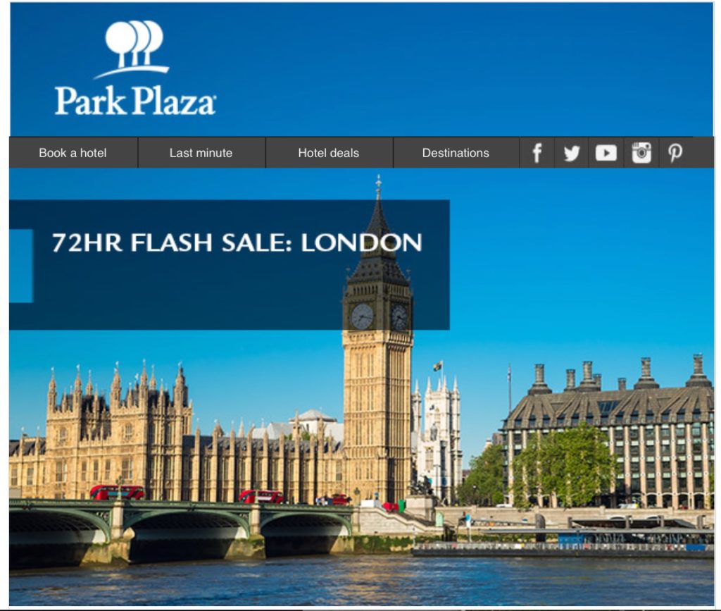 Park Plaza Flash Sale from Summer