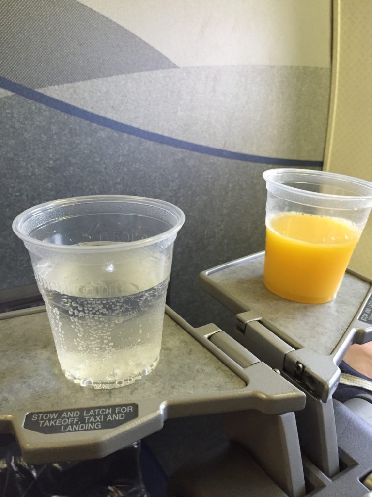 Pre Flight Drinks and Tiny Tray Tables
