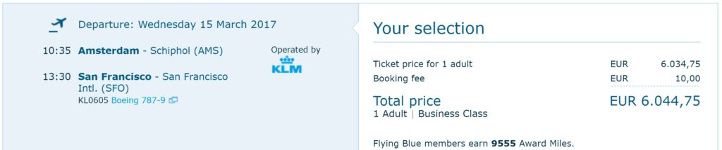 KLM ticket