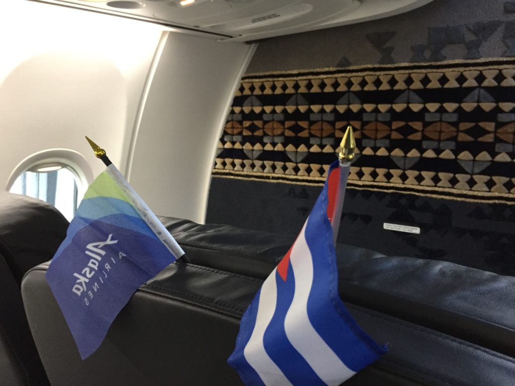 Alaska Airlines to Havana Inaugural flight Decorations