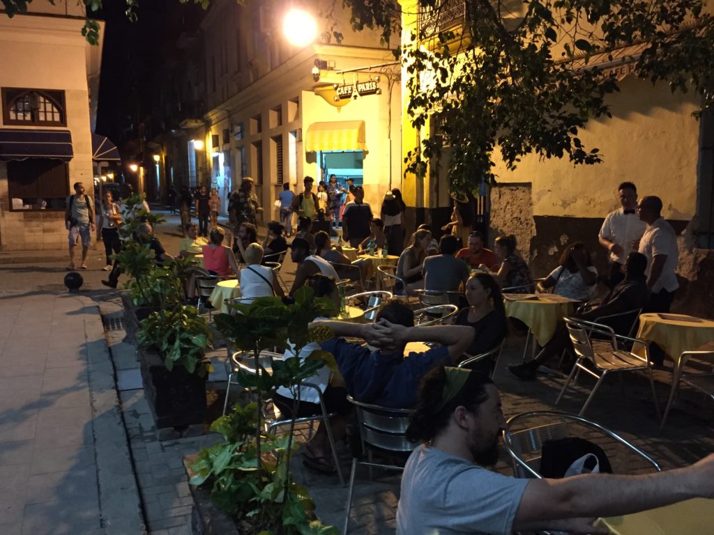 Havana Cuba Cafe at Night