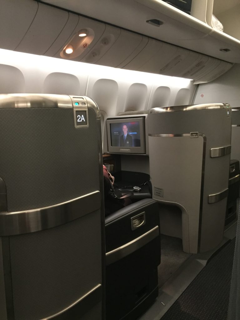 American Airlines 777 First Class Seat