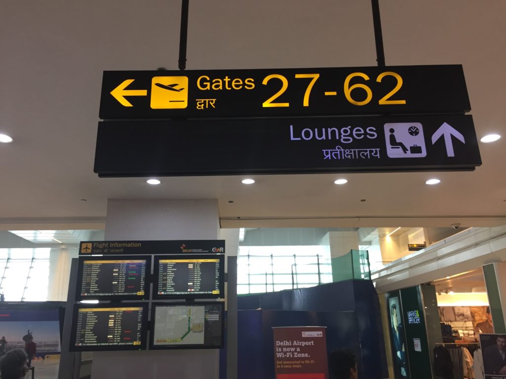 Signs for Lounges, Delhi Airport