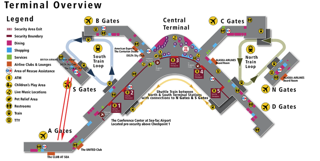 a map of a airport