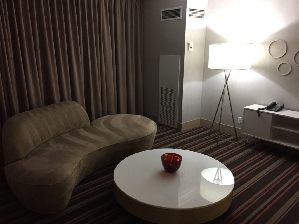 a couch and a table in a room