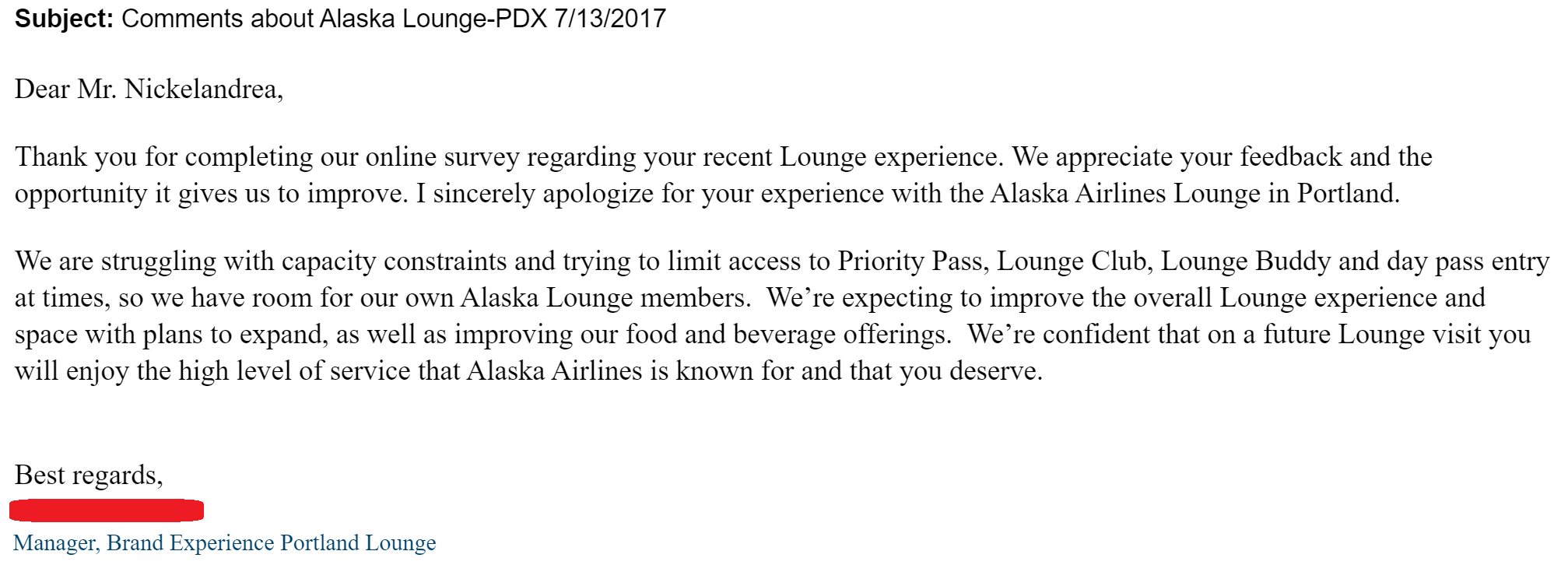 Alaska Listens Templated Response
