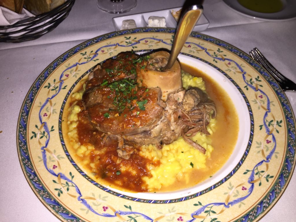 a plate of food with a fork
