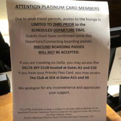 American Express is limiting entry to select Centurion Lounges