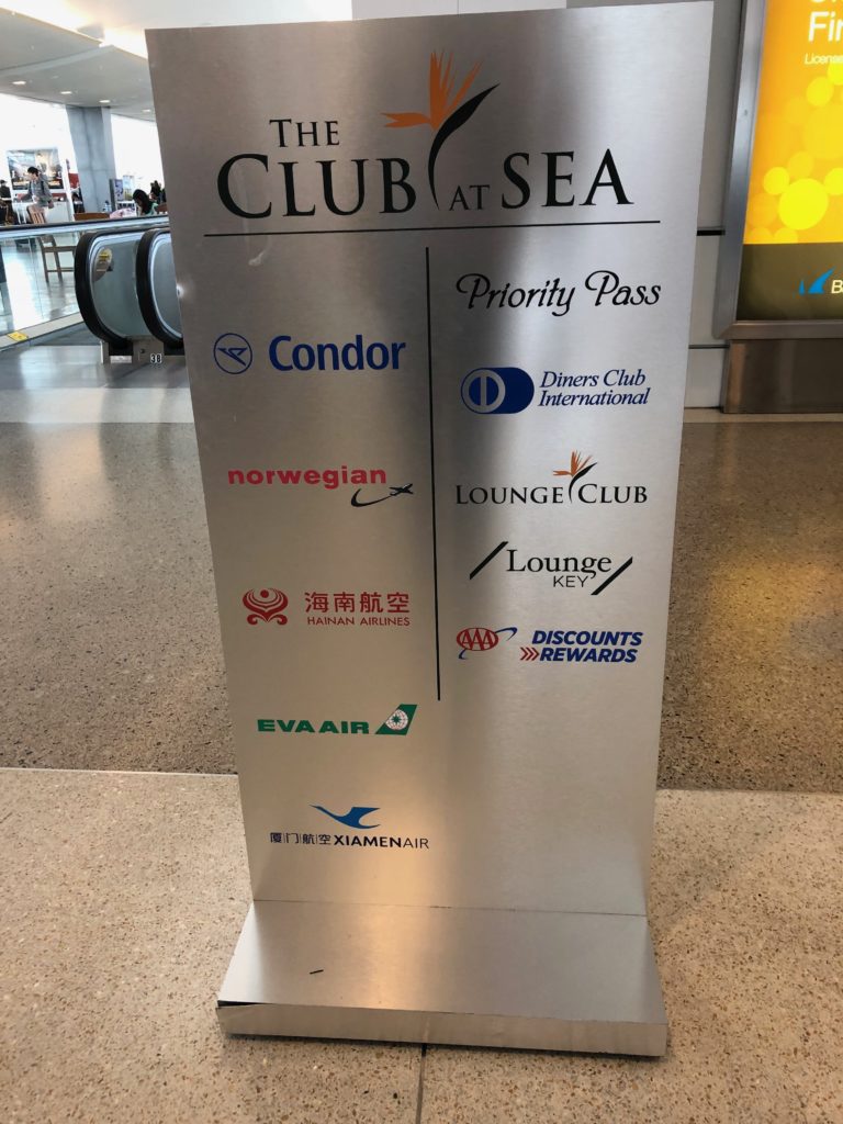 a sign with different logos on it