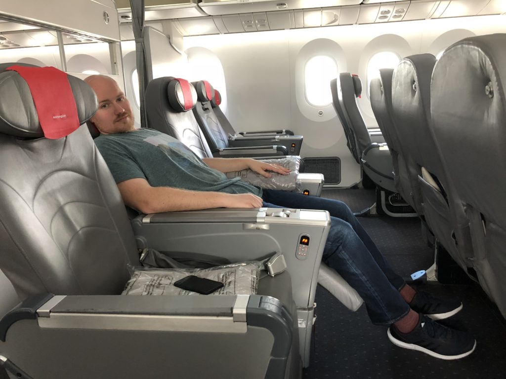 a man sitting in a plane