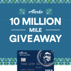 Alaska Airlines Giving away 10 million miles!