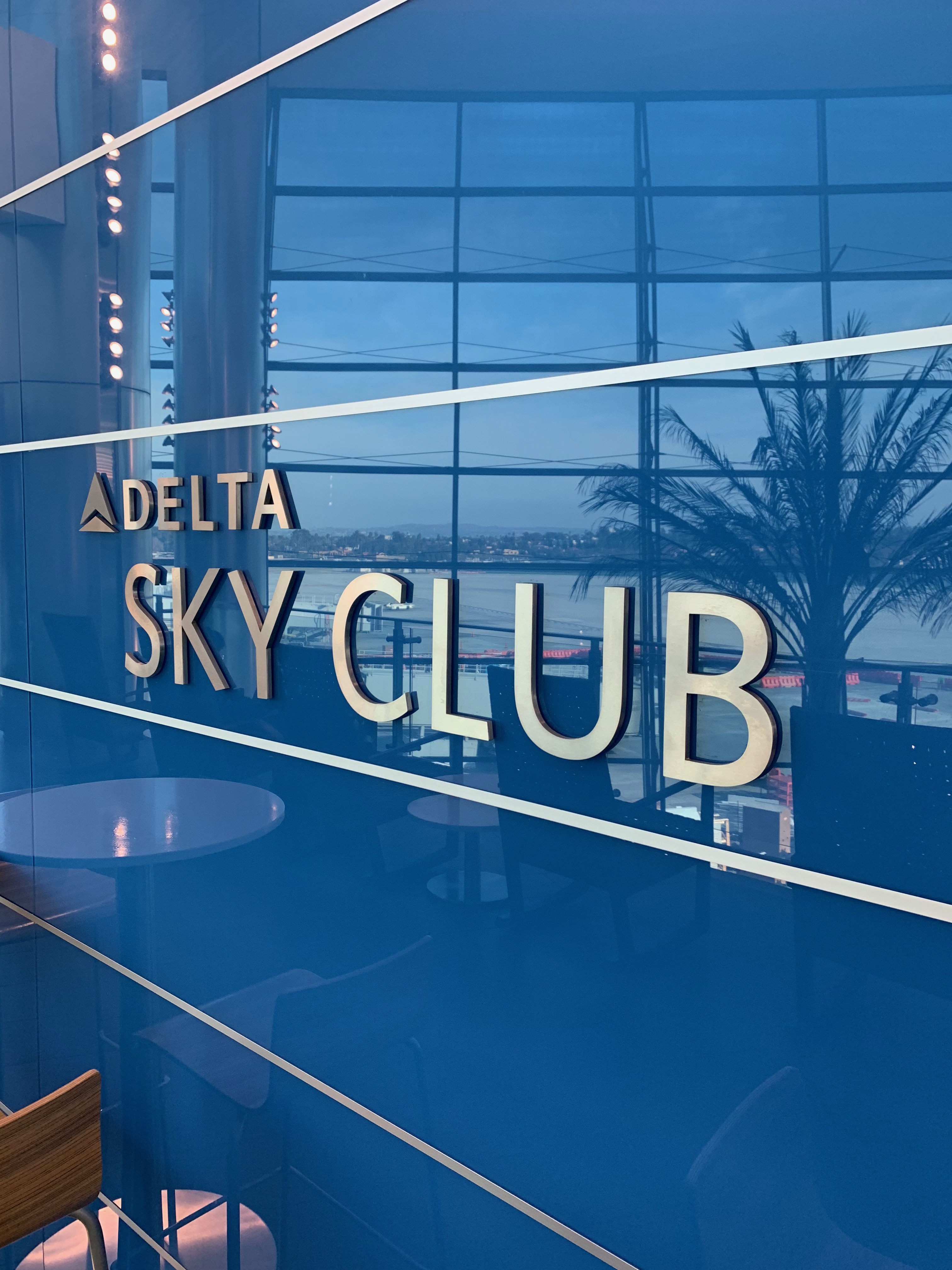 a sign on a glass wall