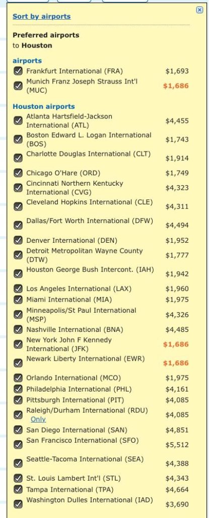 Cheaper Airports