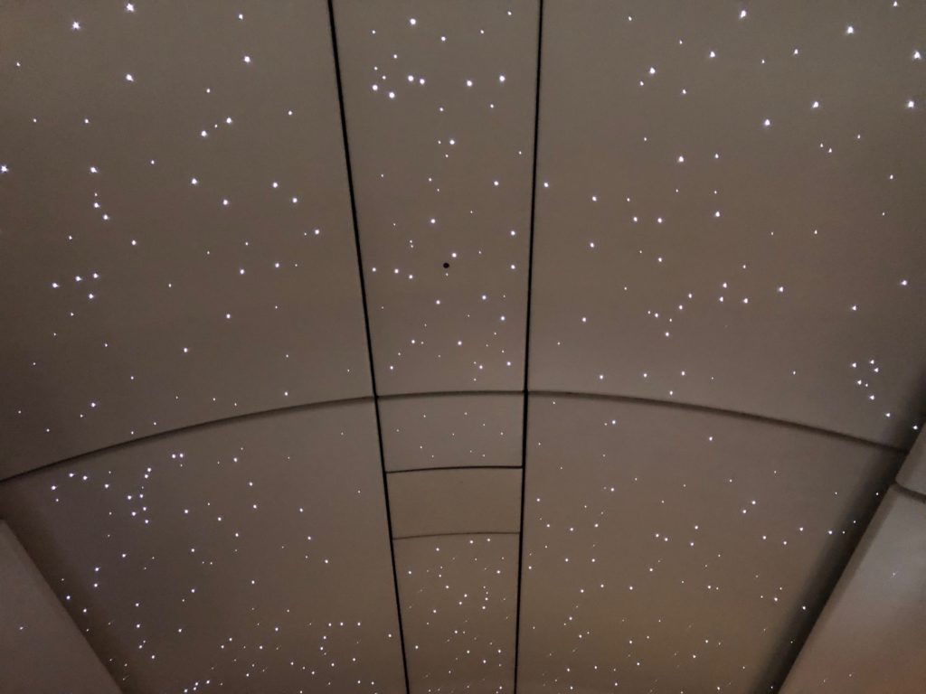 a ceiling with stars on it