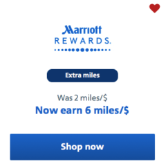 Marriott Bonvoy offering up to 6 EXTRA miles per dollar today!