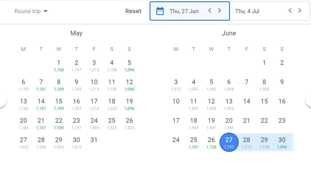 a screenshot of a calendar