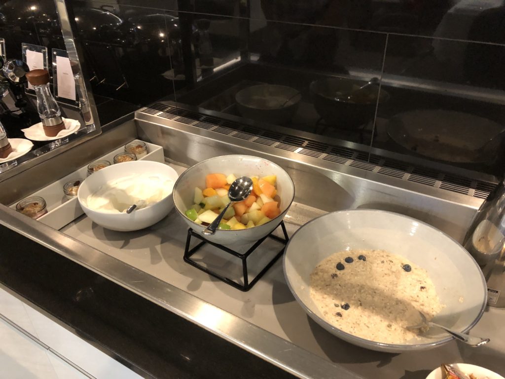 bowls of food on a counter