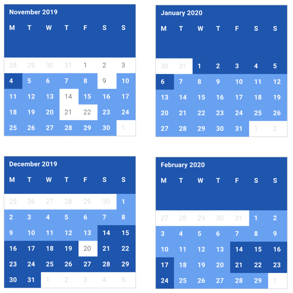 a screenshot of a calendar