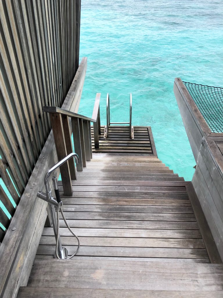 St Regis Maldives Suite Stairs to Snorkel