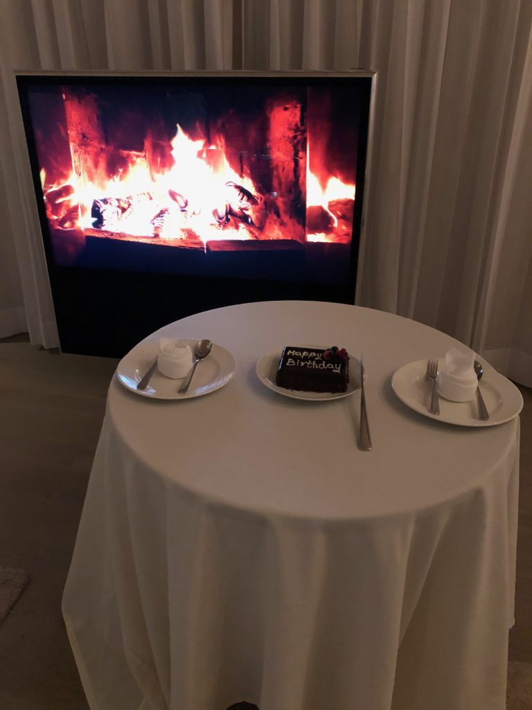 a table with plates and utensils on it