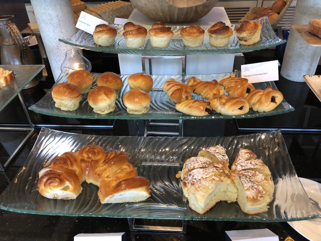 a trays of pastries on a table