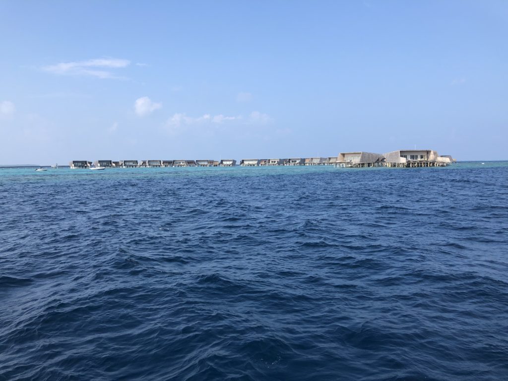 a body of water with buildings in the distance