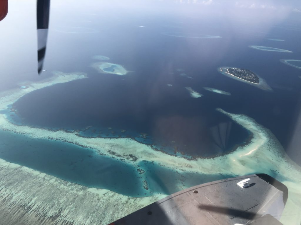 an aerial view of an island