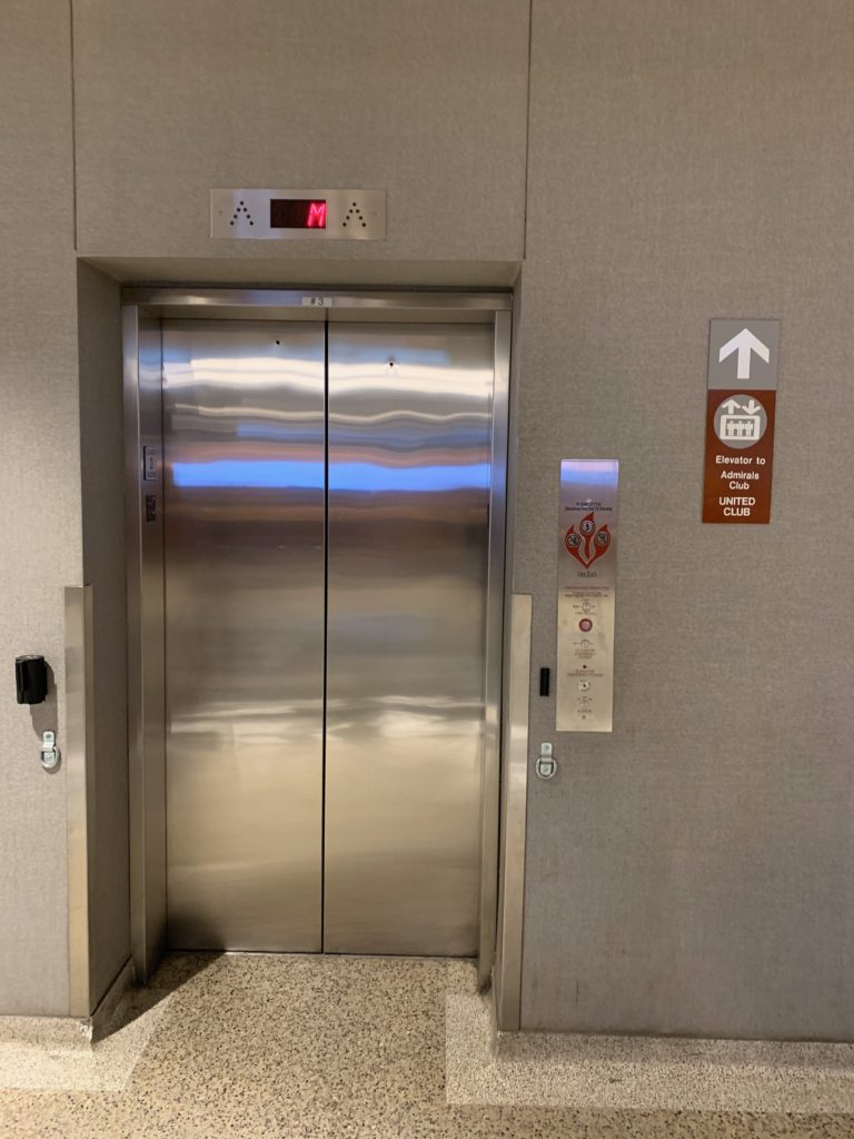 a elevator with two doors