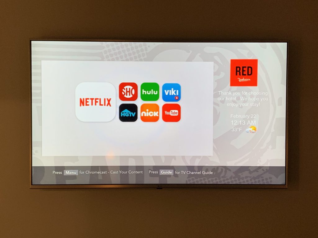 a tv screen with logos on it