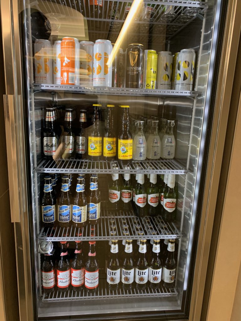 a refrigerator full of beer