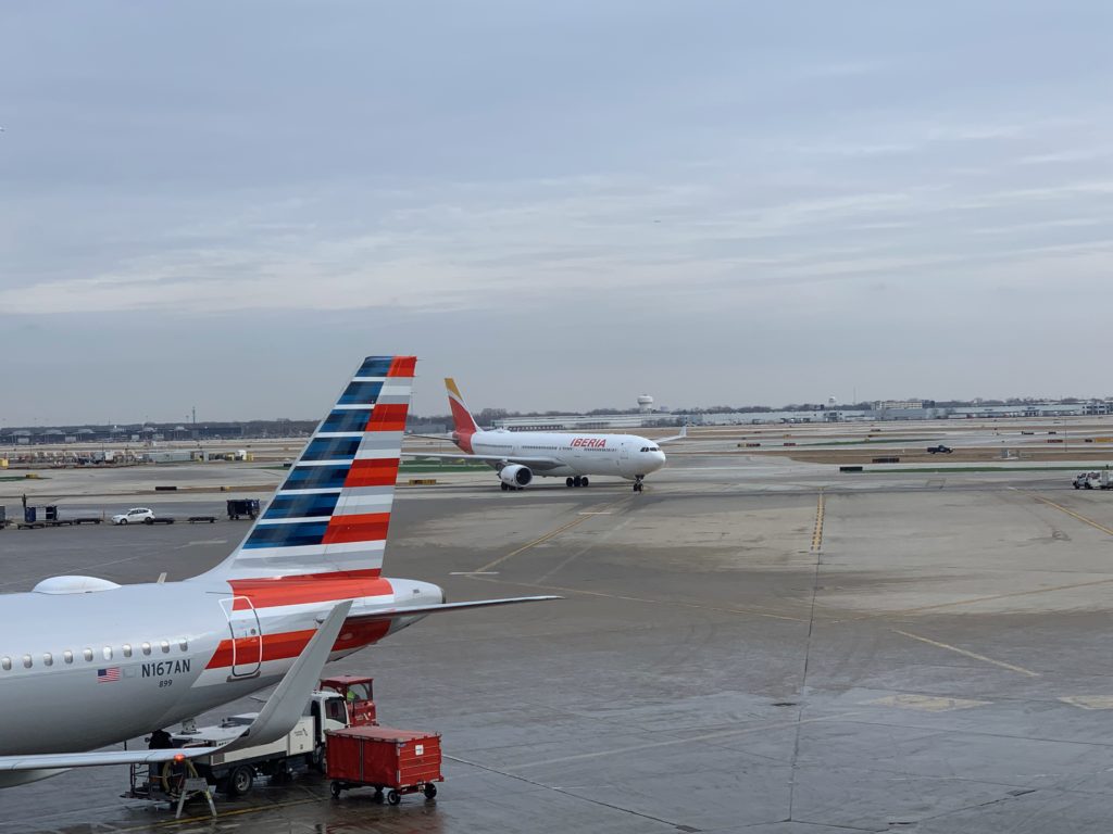 airplanes on a runway