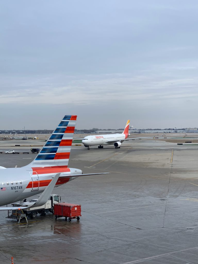 airplanes on a runway