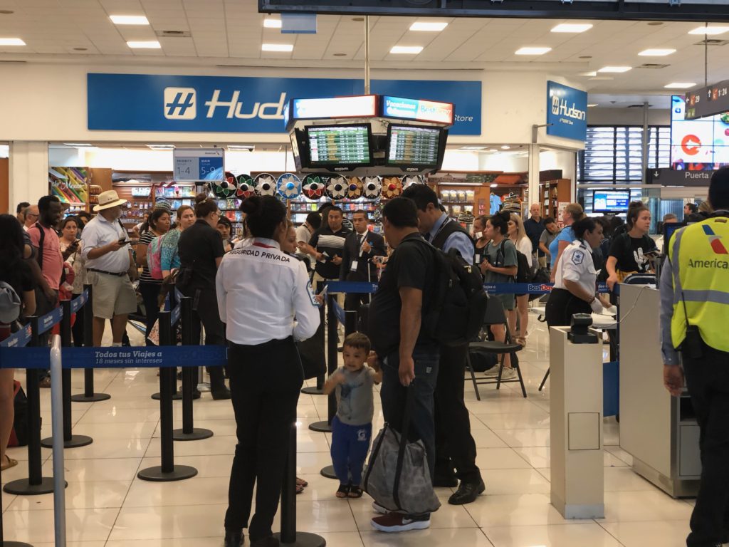 a group of people in a store