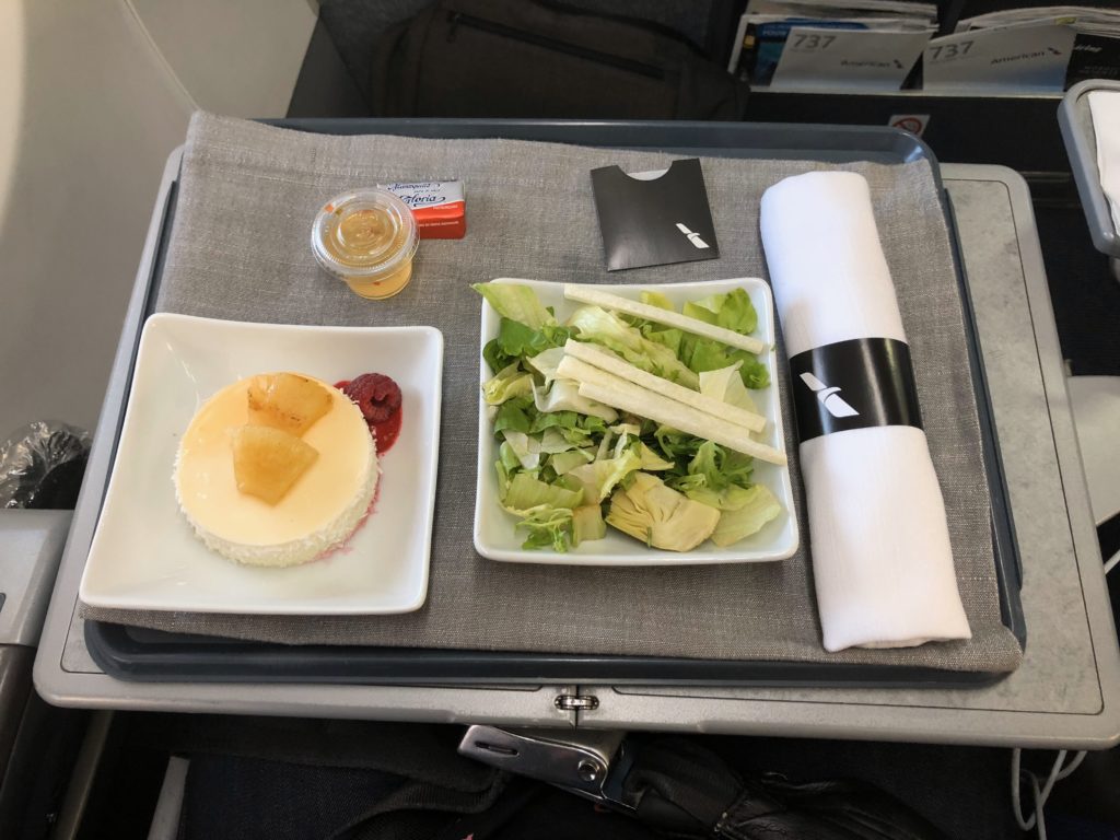 a tray with food on it