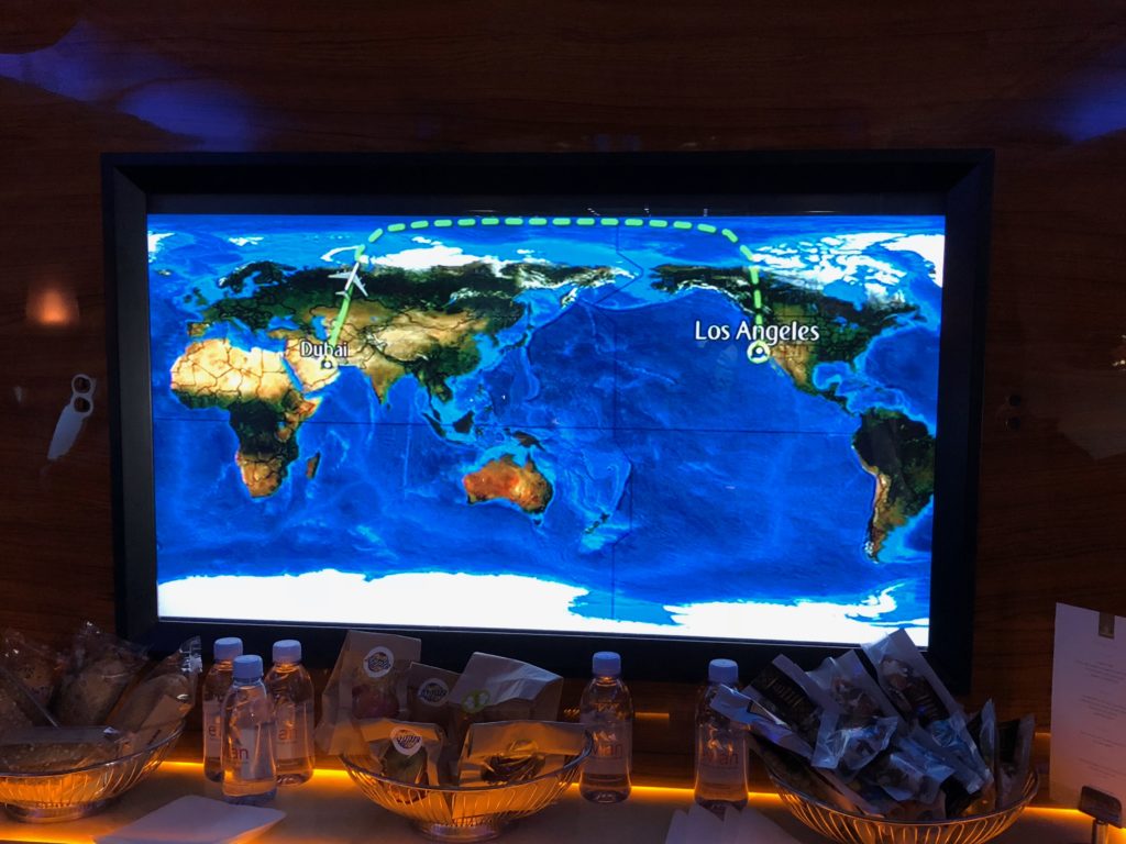 a map of the world on a television