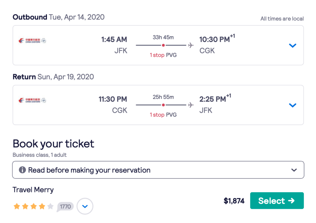 a screenshot of a ticket