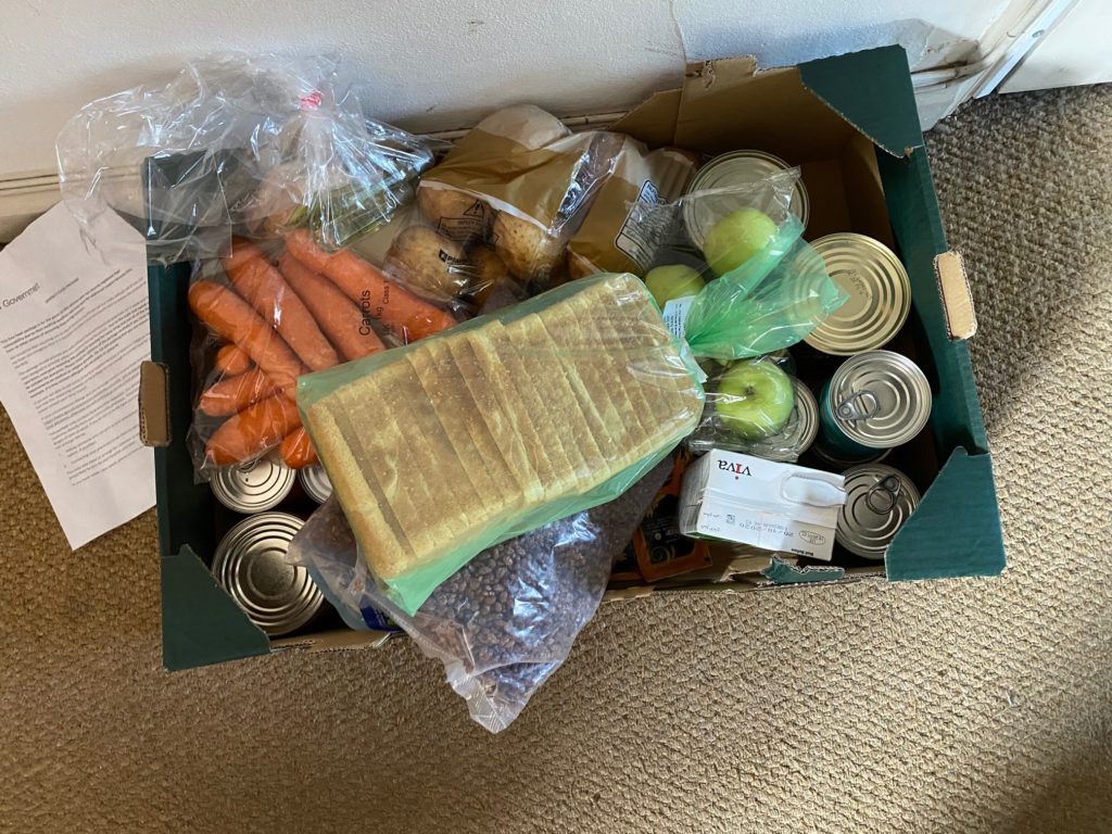 a box of food and groceries