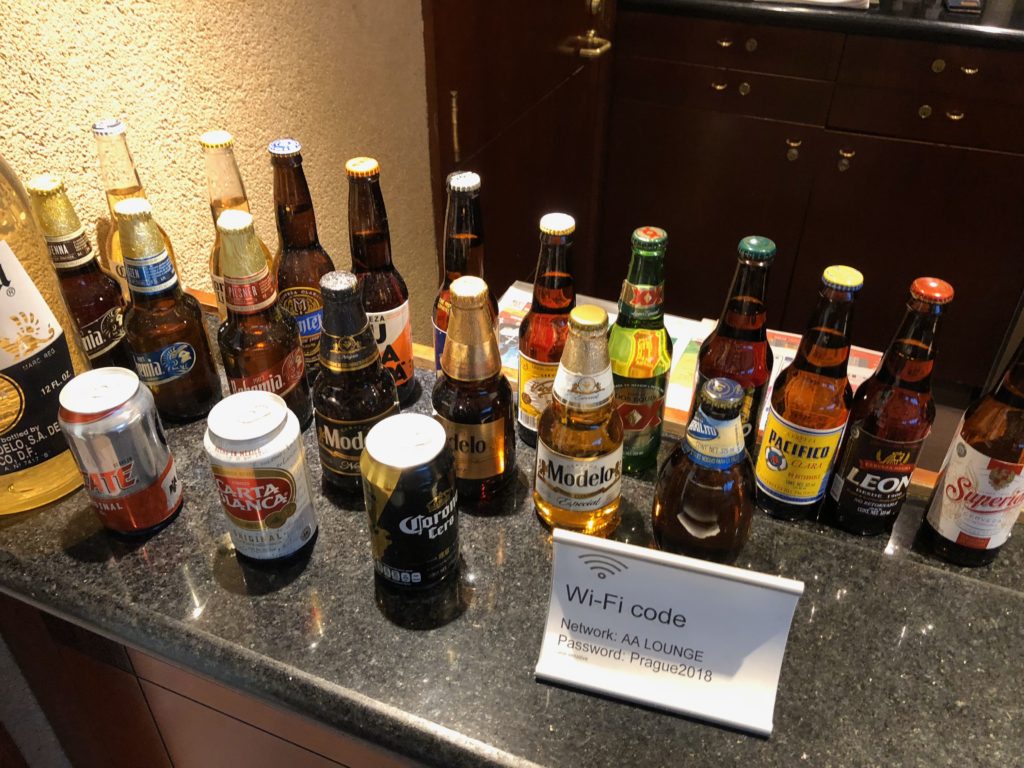 a group of bottles of beer on a counter