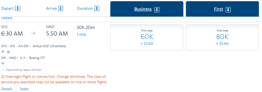 a screenshot of a flight ticket