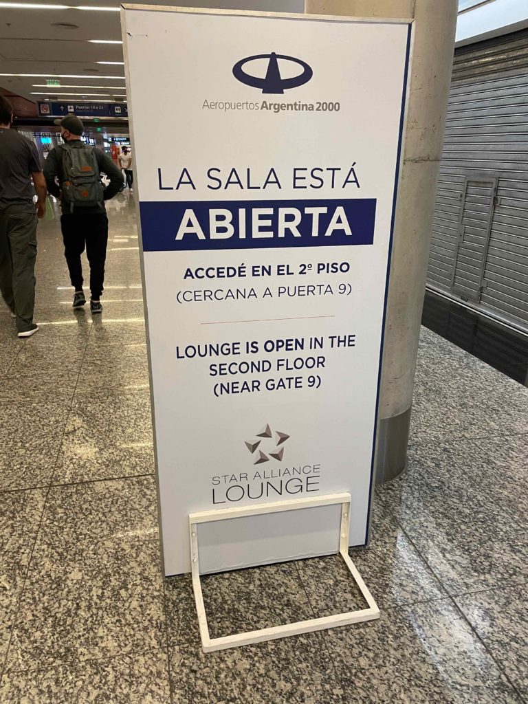 a sign in a airport
