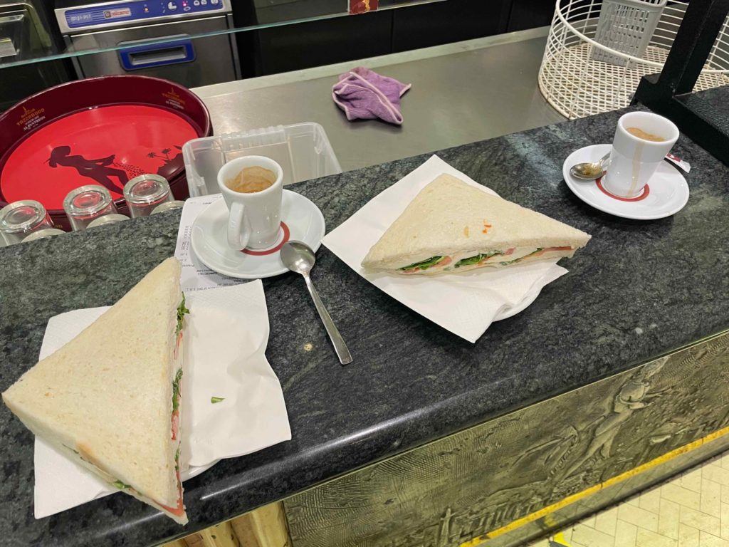 a sandwich on a counter