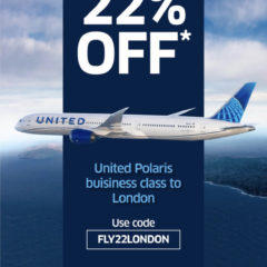TODAY ONLY: 22% off of United Polaris Flights to London